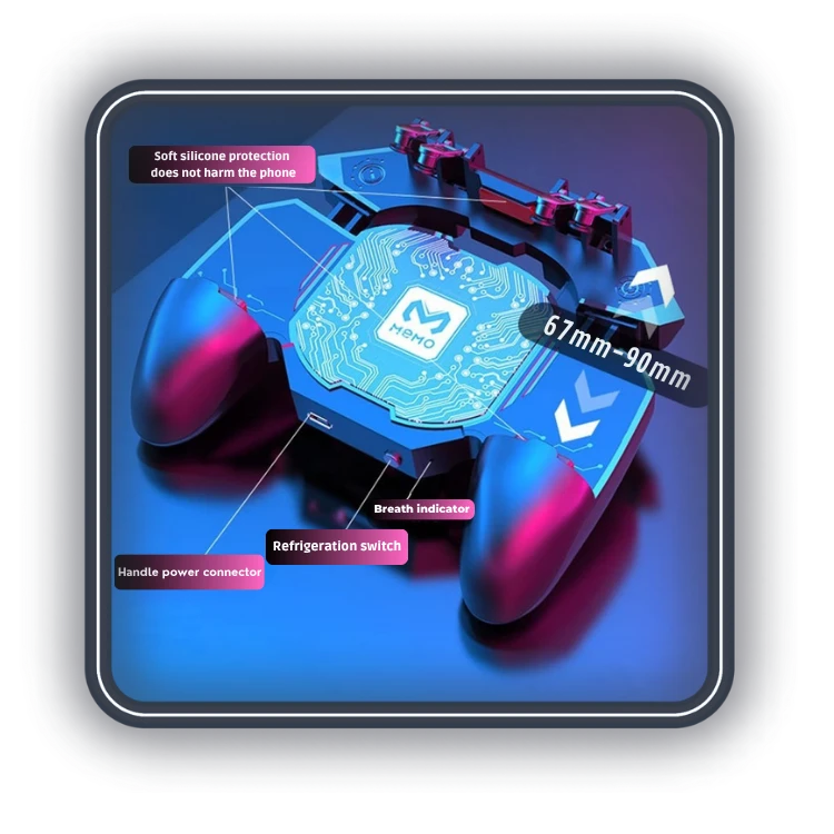 دسته پابجی فن دار شش انگشتی ممو مدل Memo DL88