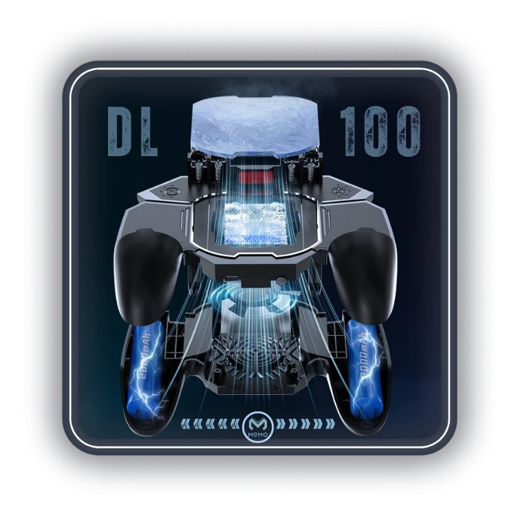 دسته پابجی فن دار شش انگشتی ممو مدل Memo DL100 دسته بازی شش انگشتی گیمینگ حرفه ای مکانیکی