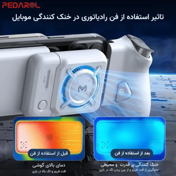 مقایسه دما پس از استفاده خنک کننده FLA5