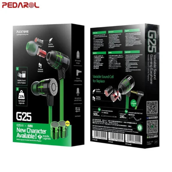 بسته بندی هندزفری گیمینگ Plextone G25 3.5 mm