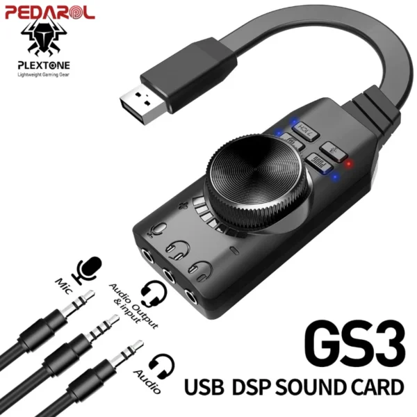 خرید کارت و تقویت کننده صدای گیمینگ Plextone GS3 II