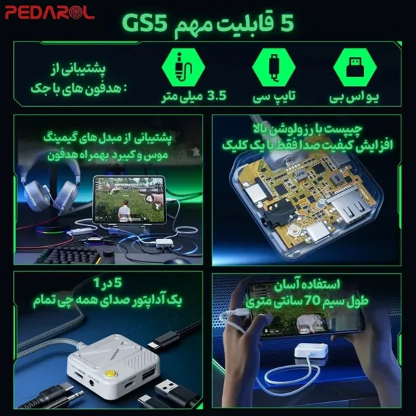 قابلیت‌های پلکستون Plextone GS5 5in1