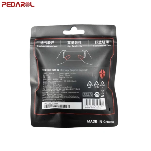 اصالت آستین کنترل کننده انگشت RedMagic Fingertip Silvercloth