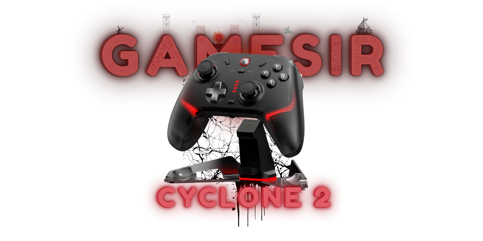 دسته بازی بی‌سیم گیمسر مدل GameSir Cyclone 2