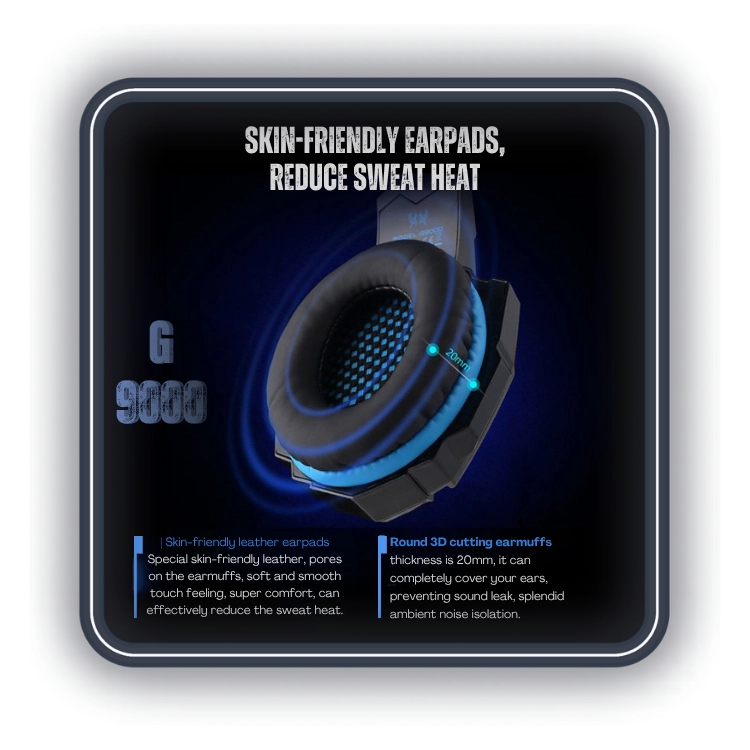 هدست گیمینگ کوشن ایچ مدل Kotion Each G9000 پدهای نرم و راحت هدست گیمینگ Kotion Each G9000