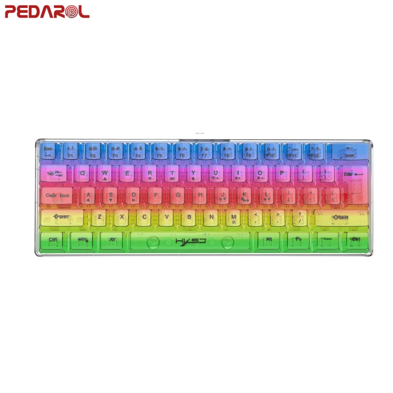 تورپردازی و جذابیت کیبورد گیمینگ شفاف HXSJ V700T