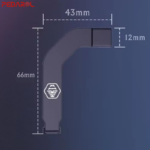 ابعاد رابط 90 درجه تایپ سی مدل FPC H3