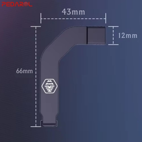 ابعاد رابط 90 درجه تایپ سی مدل FPC H3